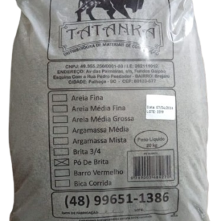 Pó de brita embalada em Saco de 20Kg