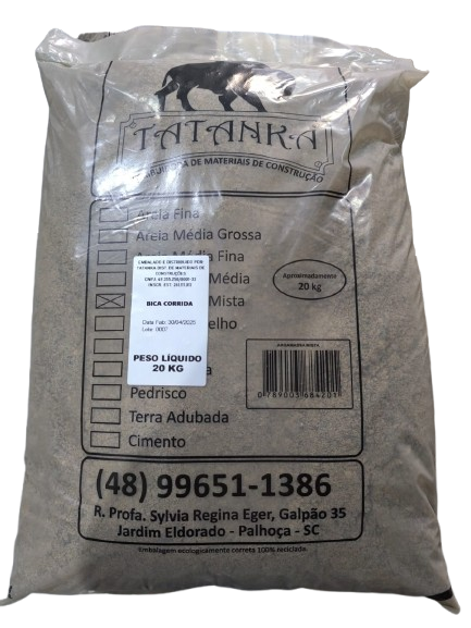 Bica corrida embalada em Saco de 20Kg